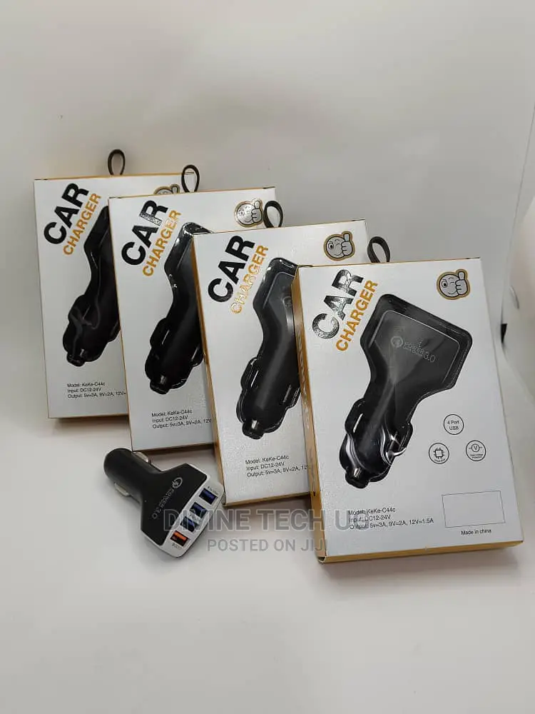 Super Fast Car Charger- 4 Usb Ports