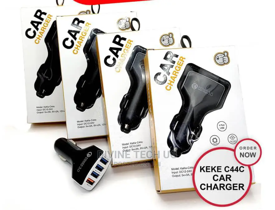 Super Fast Car Charger- 4 Usb Ports