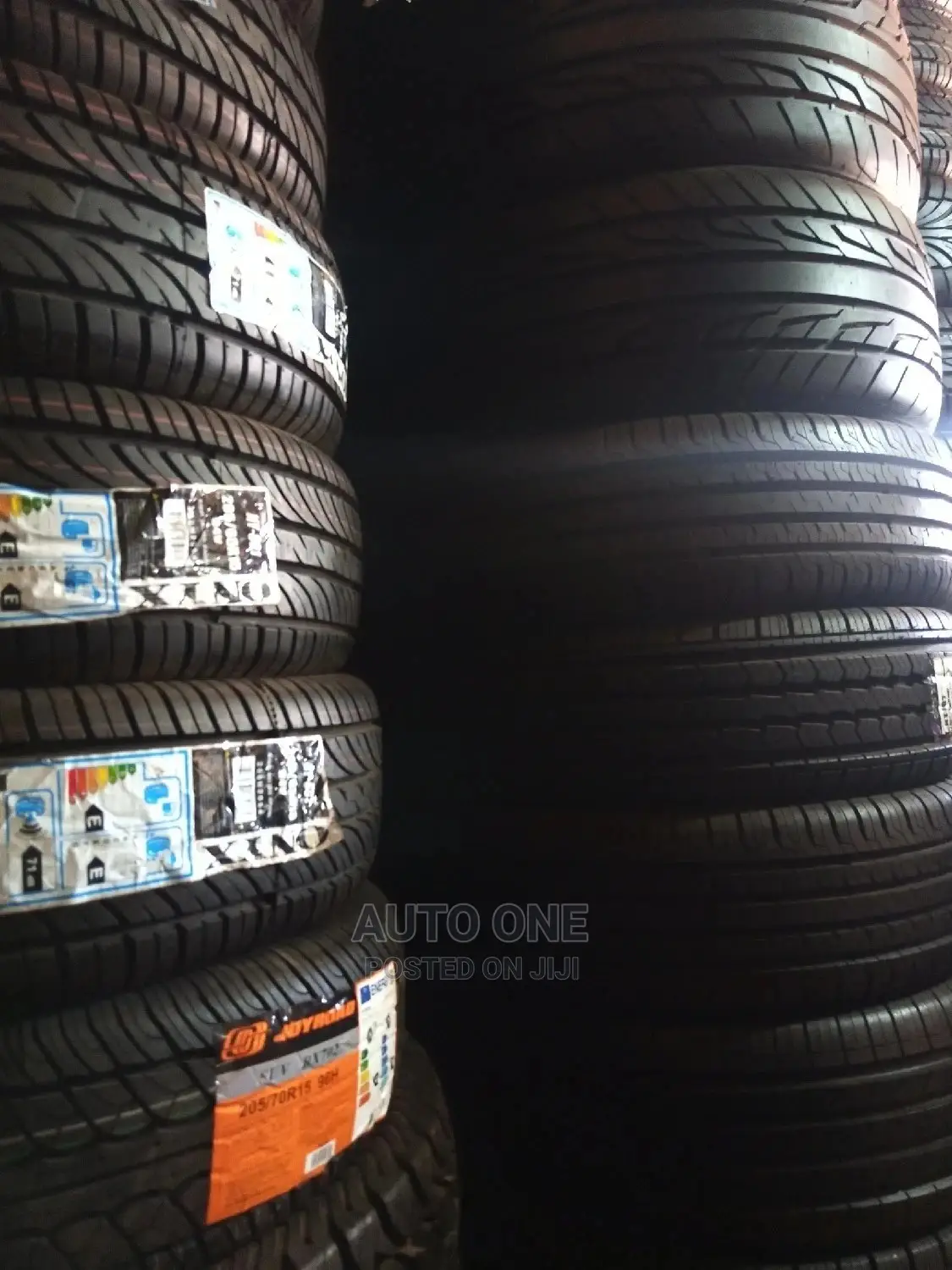 Car Tyres of All Different Sizes.