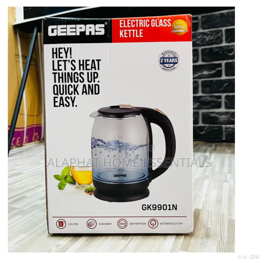 Geepas Electric Glass Kettle 1.8 Litres