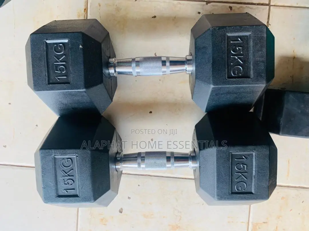 A Pair of 15 Kg Hexa Dumbbell