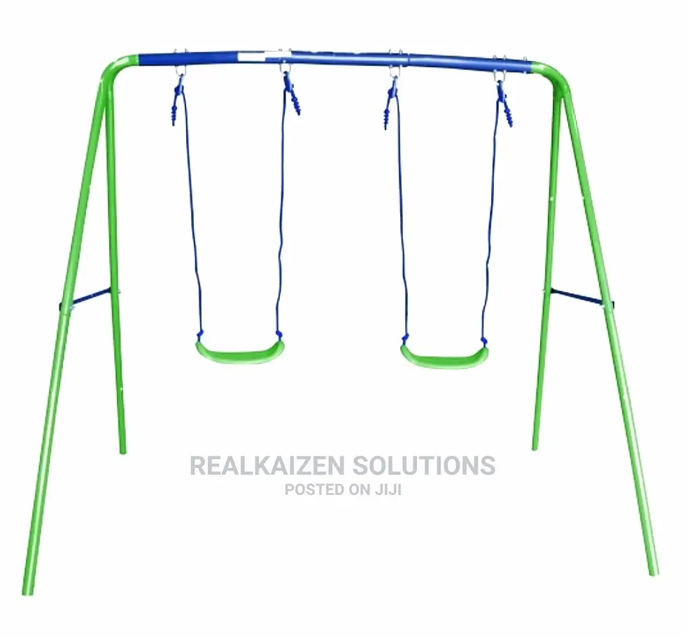 BOUNCEPRO Outdoor Playground Double Kid Swing Set