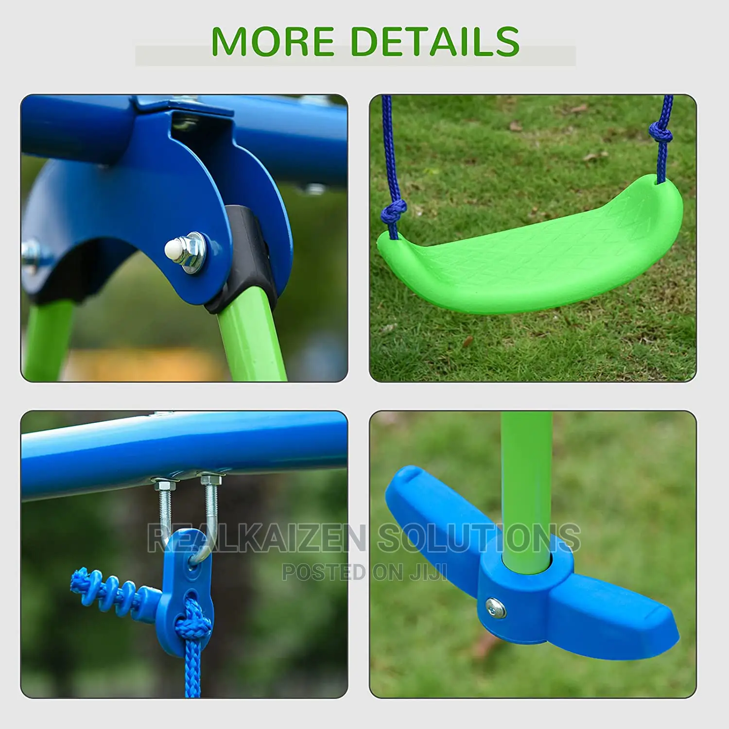 BOUNCEPRO Outdoor Playground Double Kid Swing Set