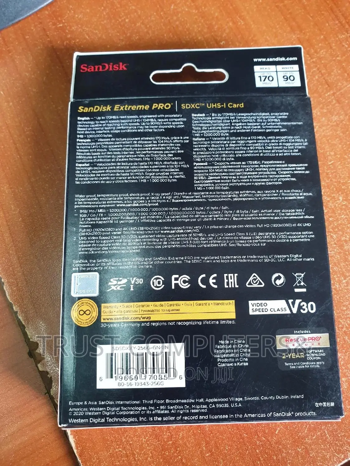 256gb Sandisk Sd Card Extreme Pro 170 Speed