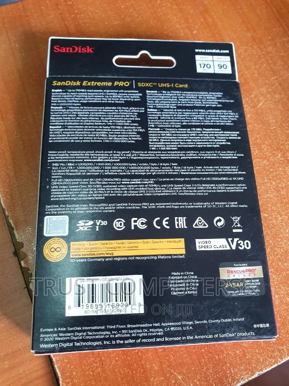 64gb Sandisk Sd Card Extreme Pro 170 Speed