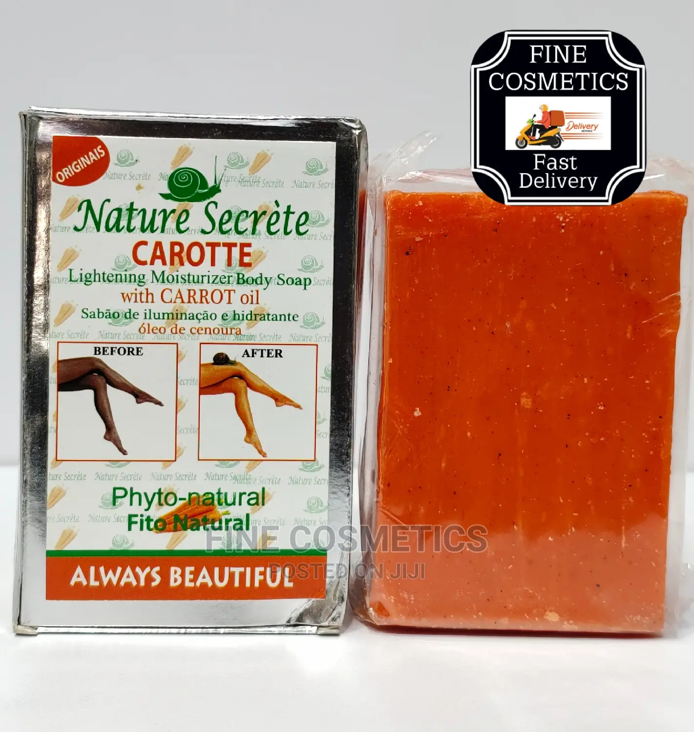 Nature Secret Carrot Set of Lotion, Cream, Soap, Oil + Tube