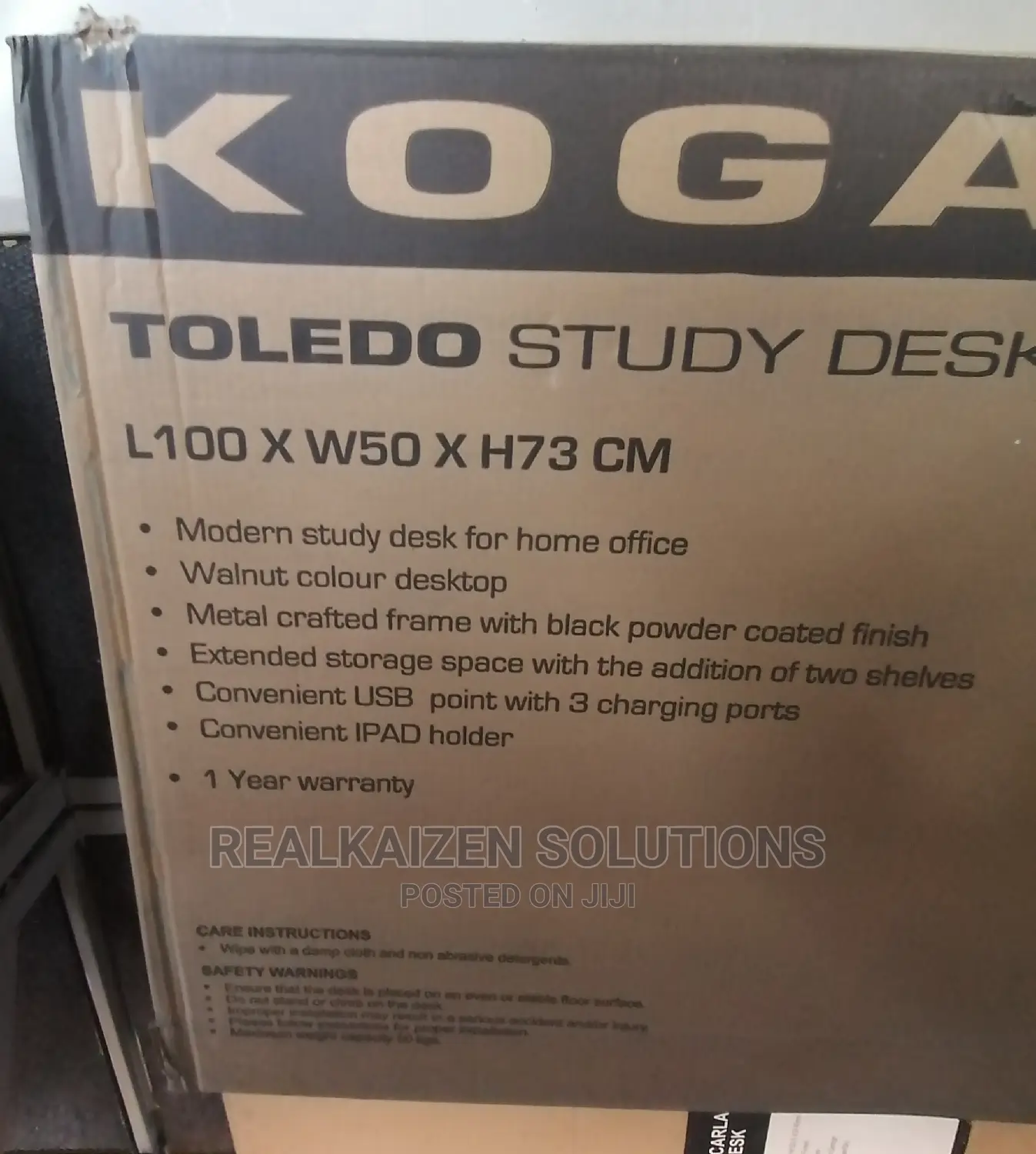 KOGA TOLEDO Quality Home Office Wooden Metal Study Desk