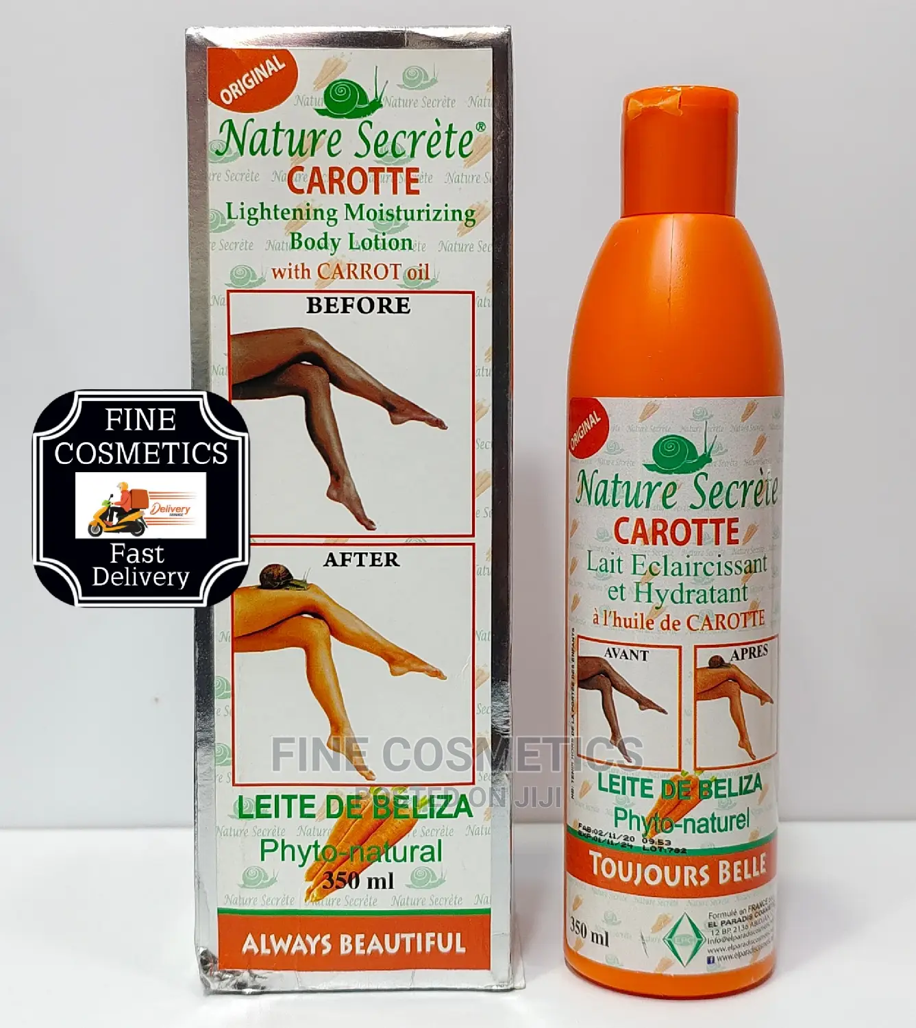 Original Nature Secret Carott Lotion With Pure Carrot Oils.