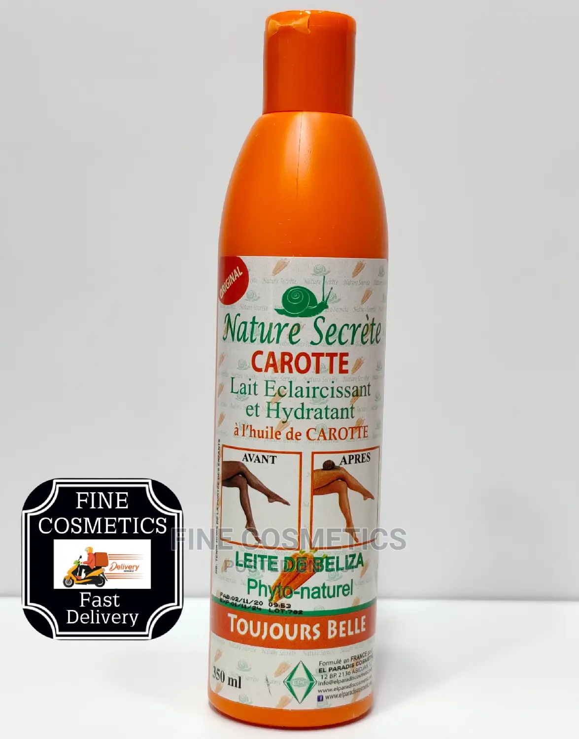 Original Nature Secret Carott Lotion With Pure Carrot Oils.