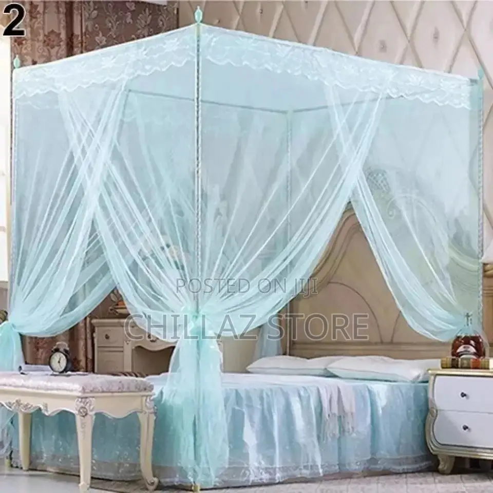 Four Big Stands Square Mosquito Net