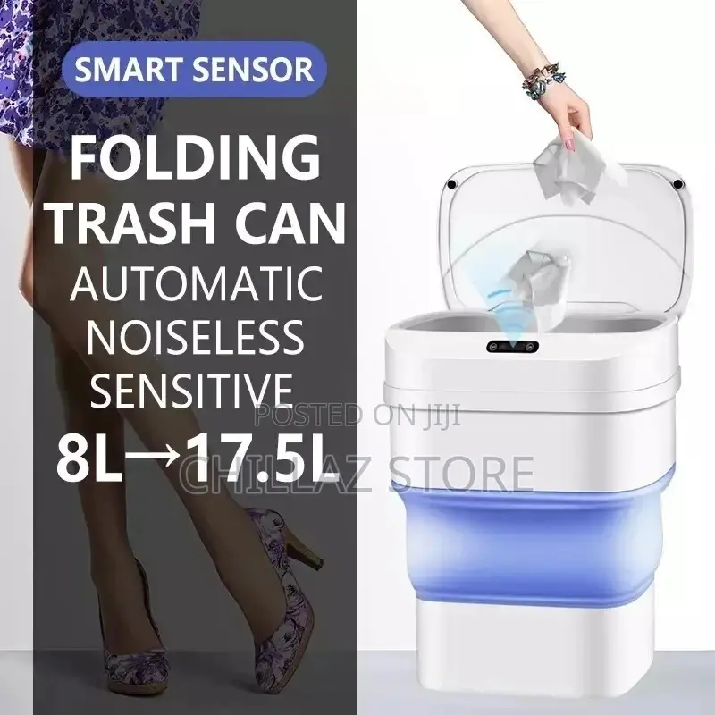 Smart Sensor Folding Trash Can