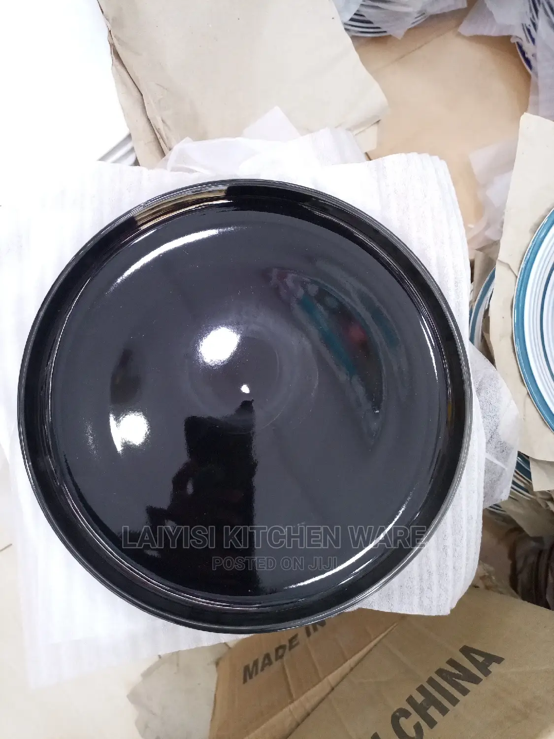 6pieces of Black Curved Original Heaby Dinner Plate