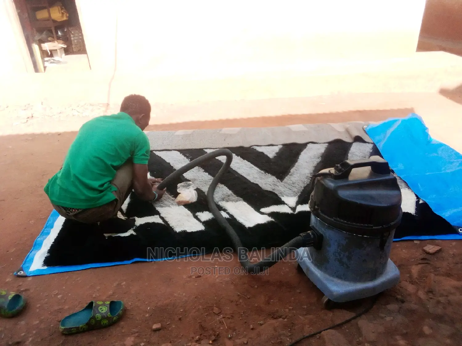 Carpet Cleaning in Progress