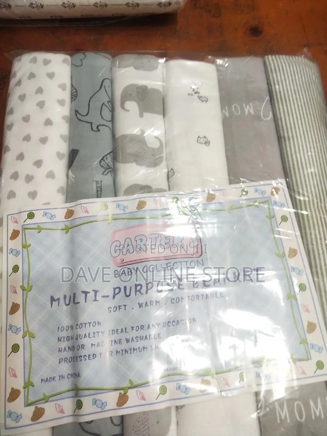 6 Pcs Cotton Baby Blacket Bed Sheets
