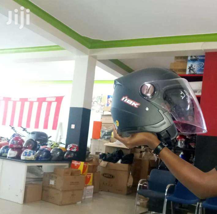 IBK Half Face Helmet With a Sunvisor in Central Division Vehicle