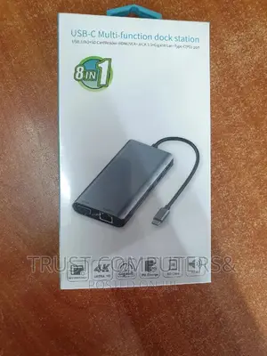 Type C 8 in 1 Hub With Lan, Vga, Hdmi, Type C