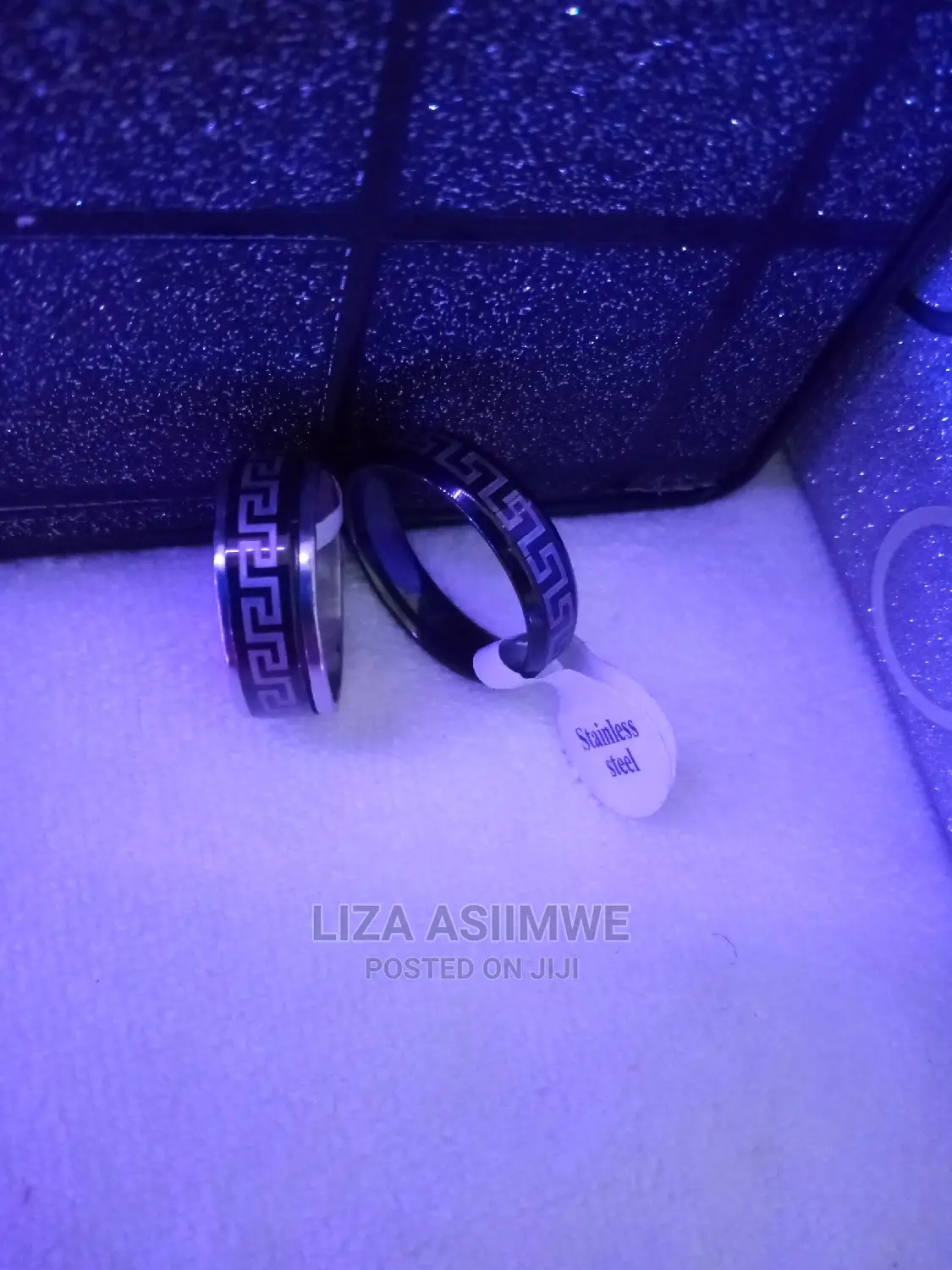 Men's Black Versace Designer Rings Available