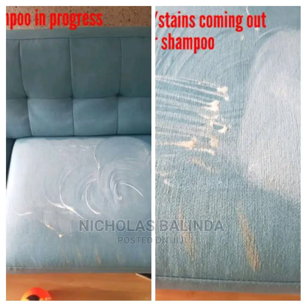 Shampooing in Progress Stains Coming Out