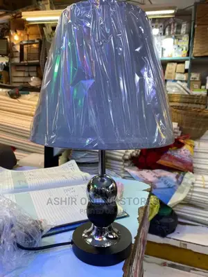 Grey Bedside / Table Lamp