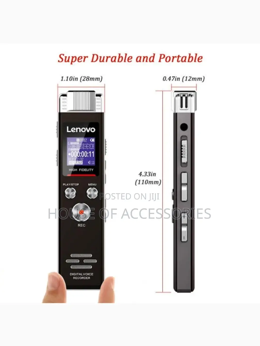 Original LENOVO B618 Digital Voice Recorder, 8gb