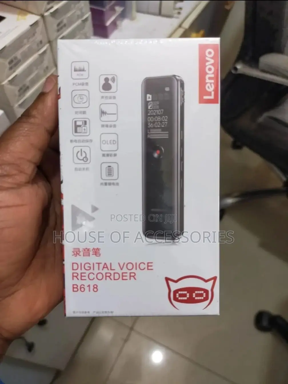 Original LENOVO B618 Digital Voice Recorder, 8gb