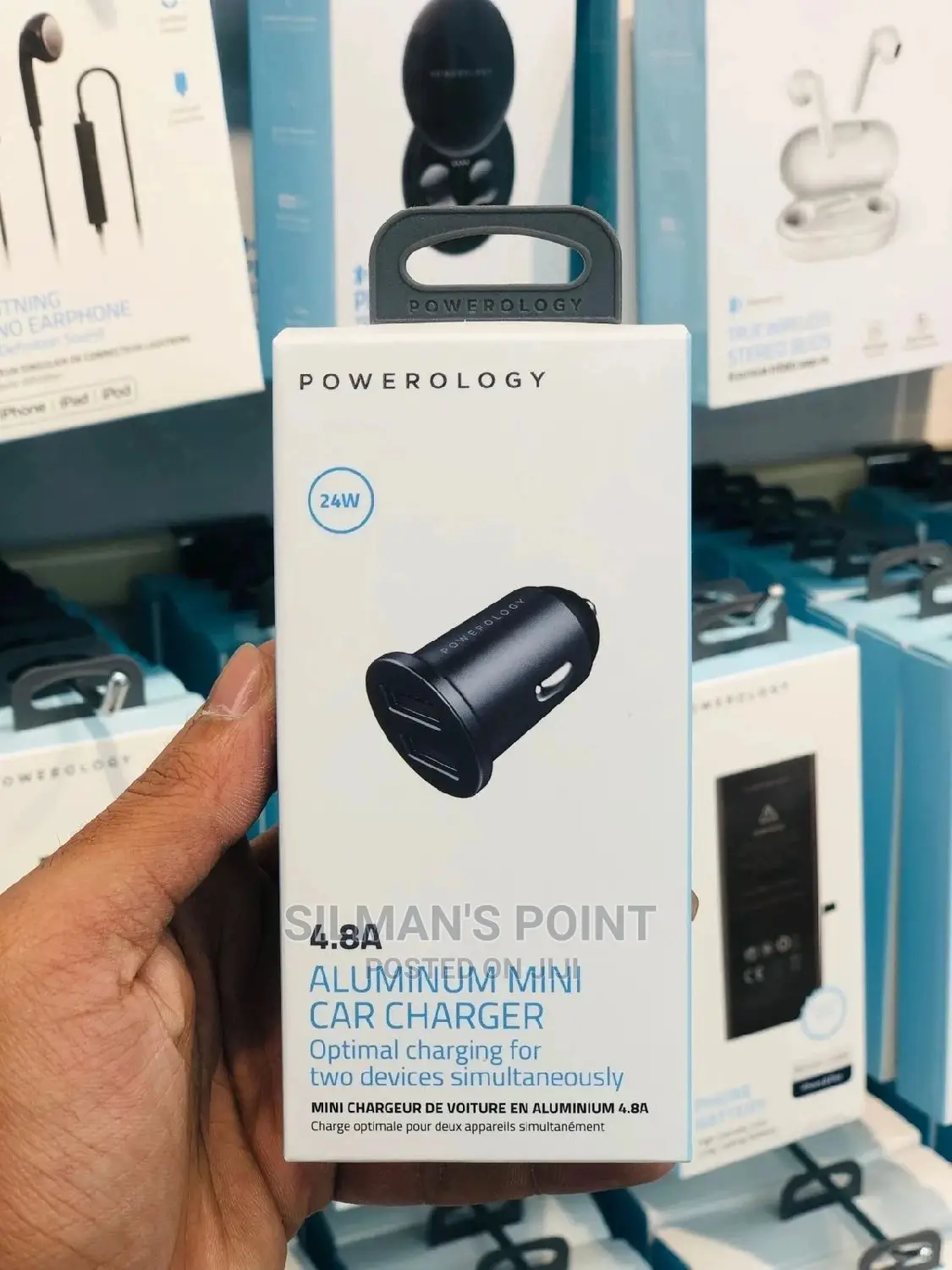 Powerology Aluminium Mini Car Charger