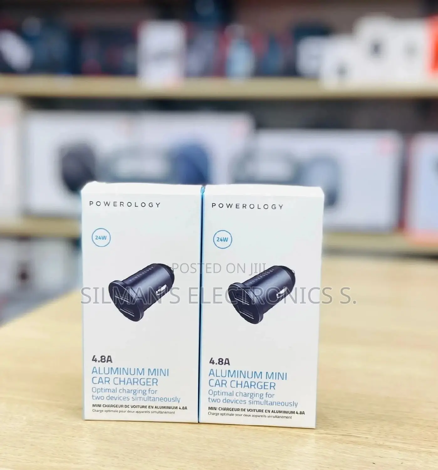 Powerology Aluminium Mini Car Charger