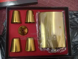Whisky Flask With Bottle and Cups