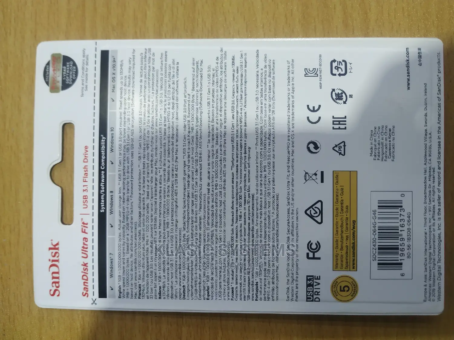 Sandisk 64gb Ultra Fit Flash Drive