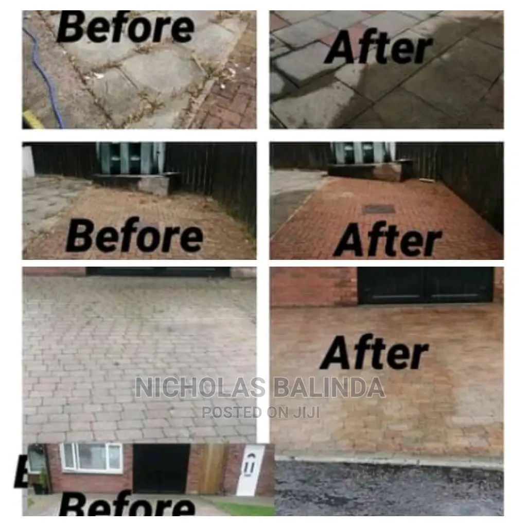 Paver Cleaning in Progress