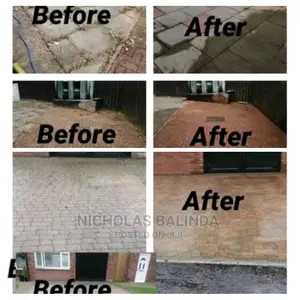 Paver Cleaning in Progress