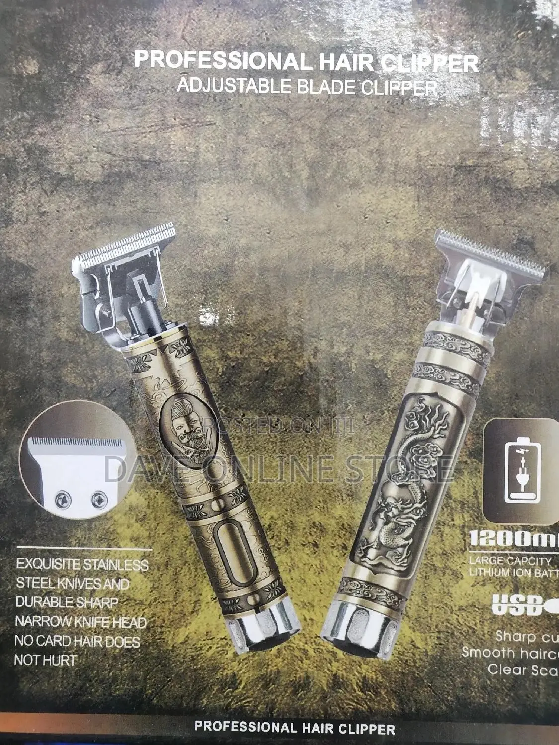 Professional Golden Hair Clipper