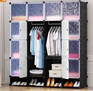 4 Column Plastic Wardrobe/Closet