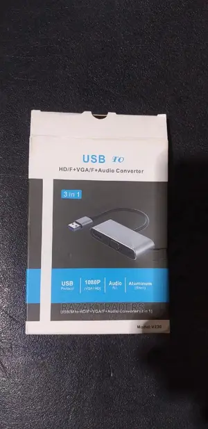 3in1 Metal USB to Hdmi-Compatible VGA Converter 1080P