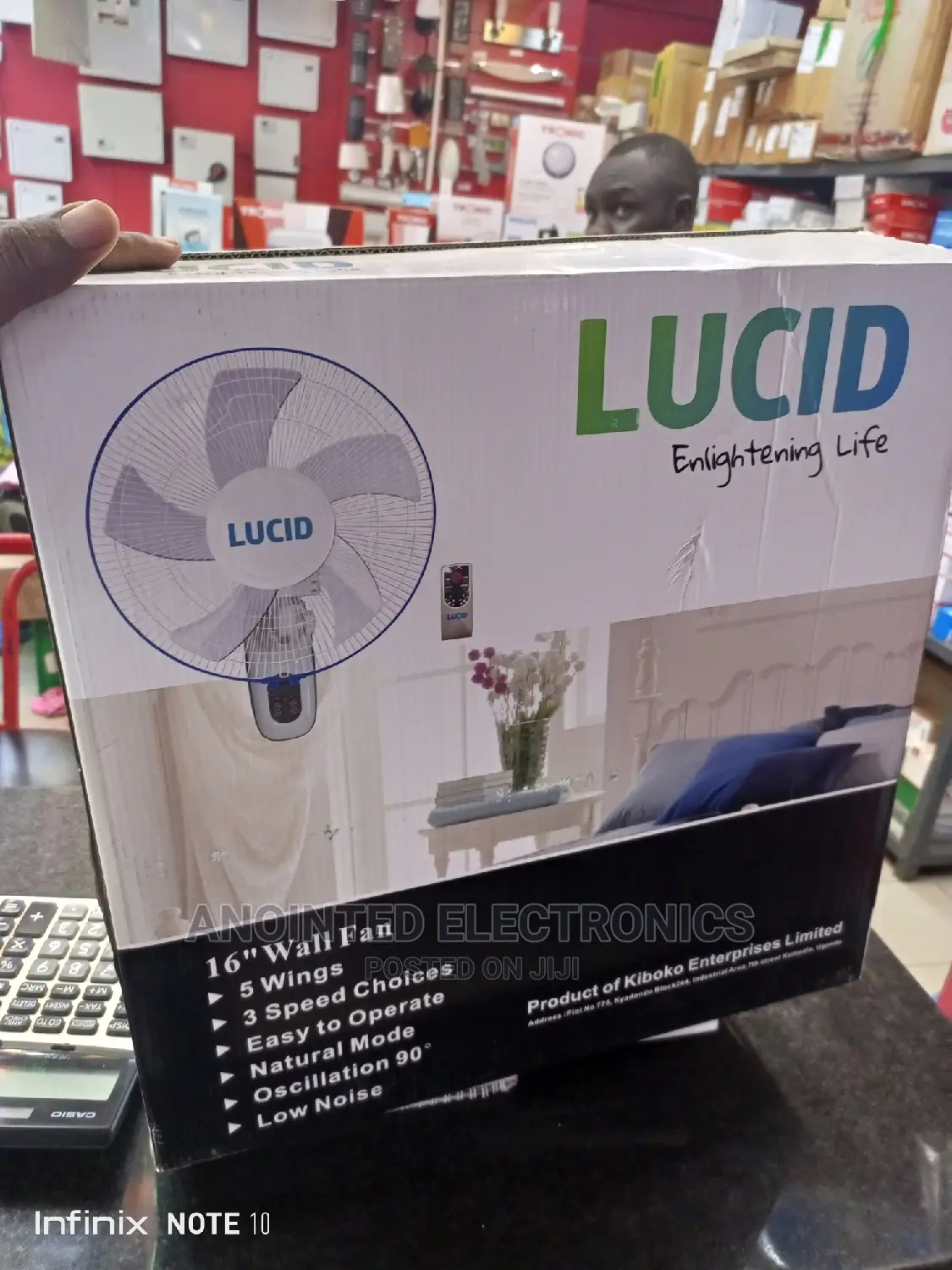 Lucid Wall Fans With a Remote Control
