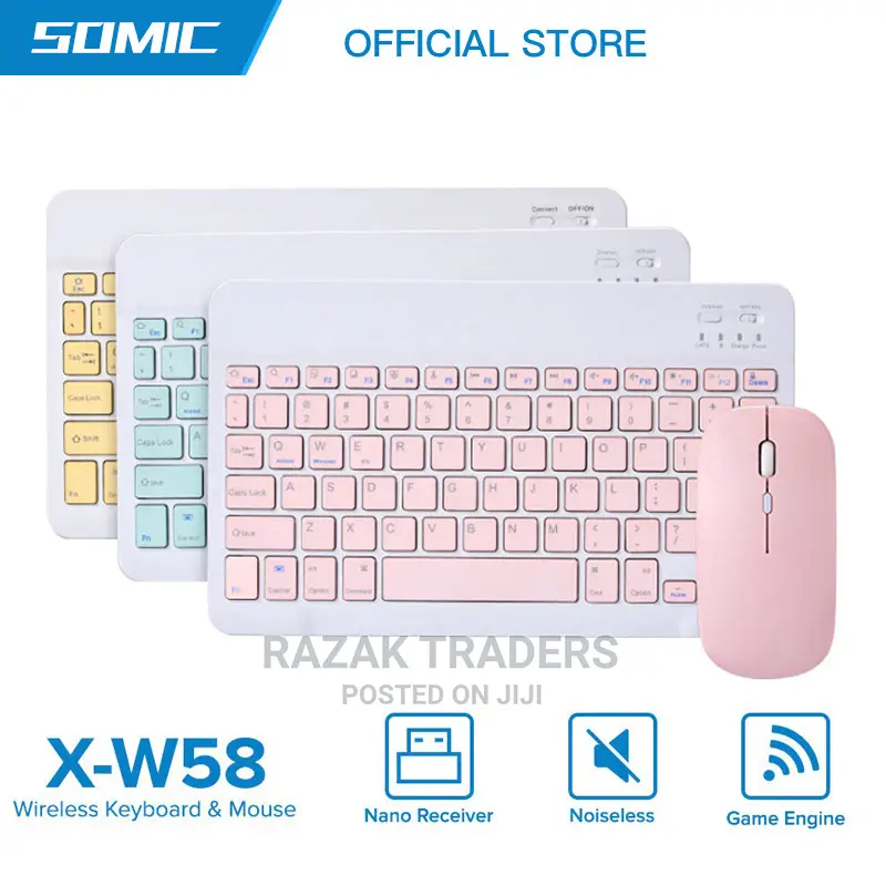 Bluetooth Wireless Keyboard With Mouse Combo