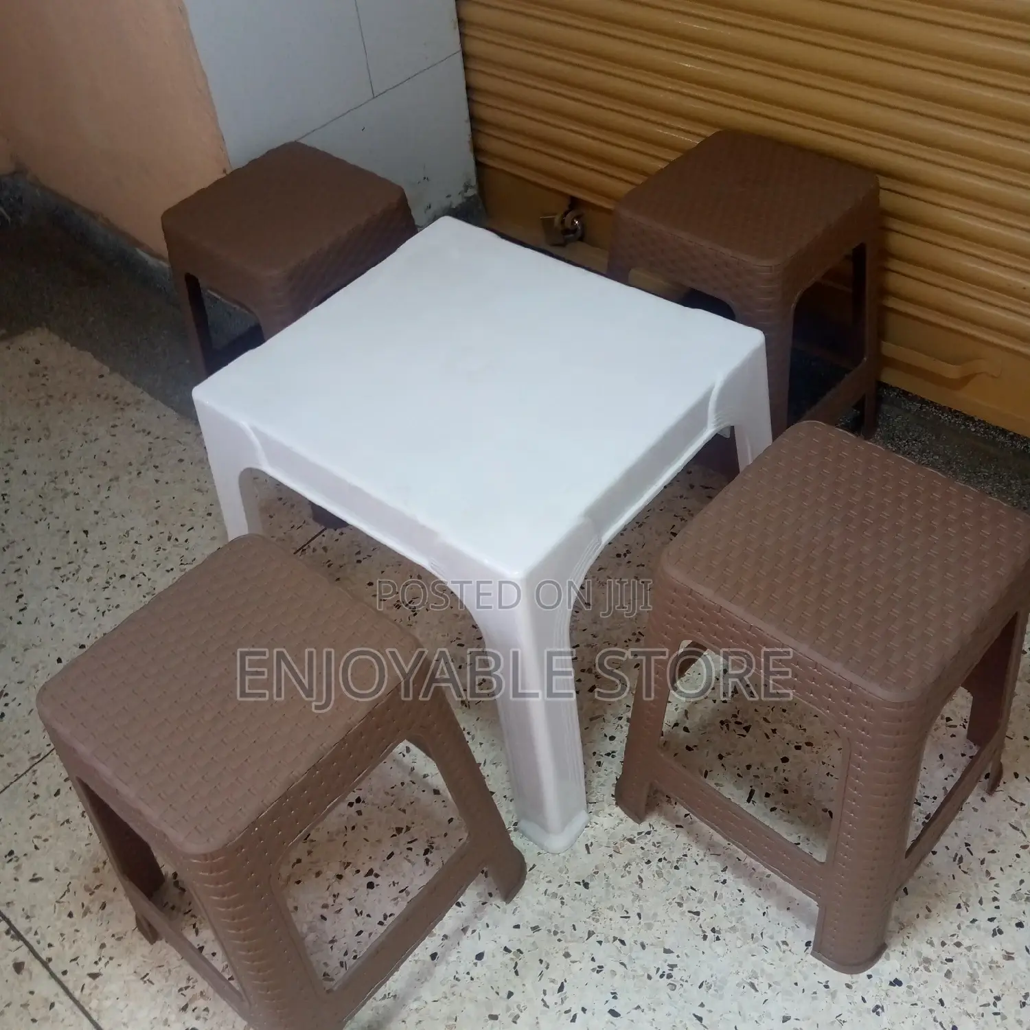 Plastic Set of Medium Table Stools