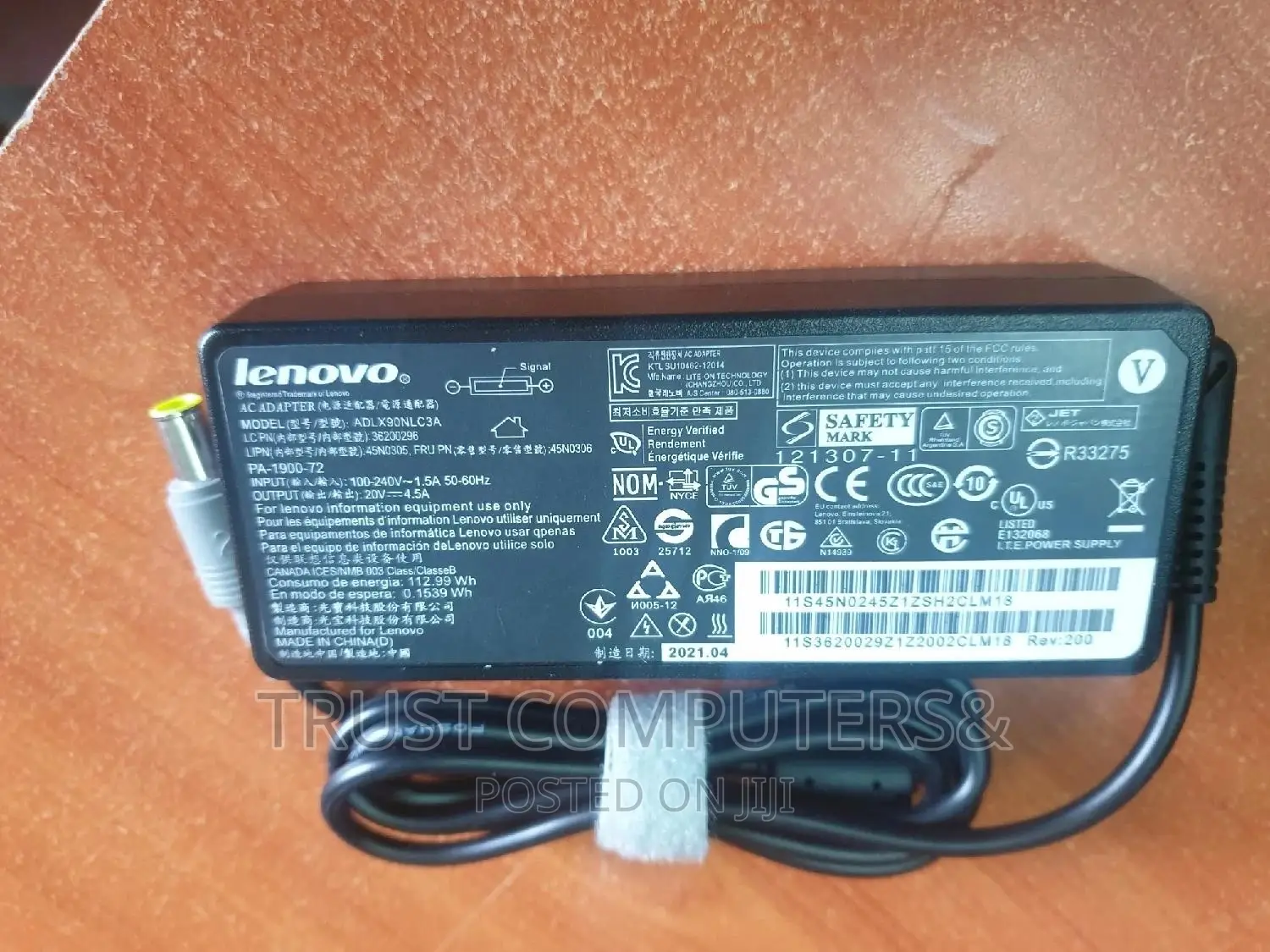 Lenovo 90w (20v 4.5) Round Pin Adapter
