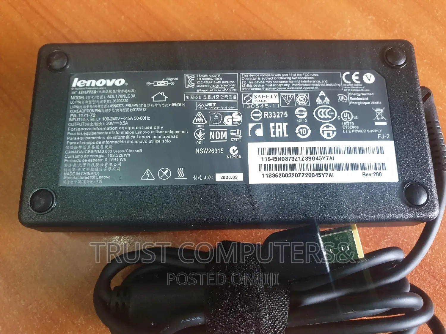 Lenovo 170w ( 20v 8.5A)Usb Adapter