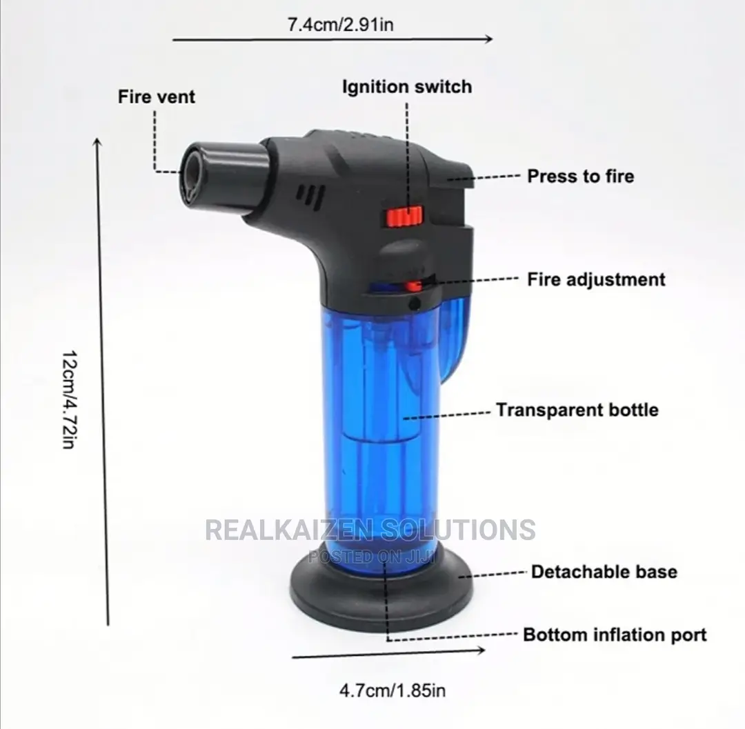 Windproof Blow Gas Refillable Torch Lighter