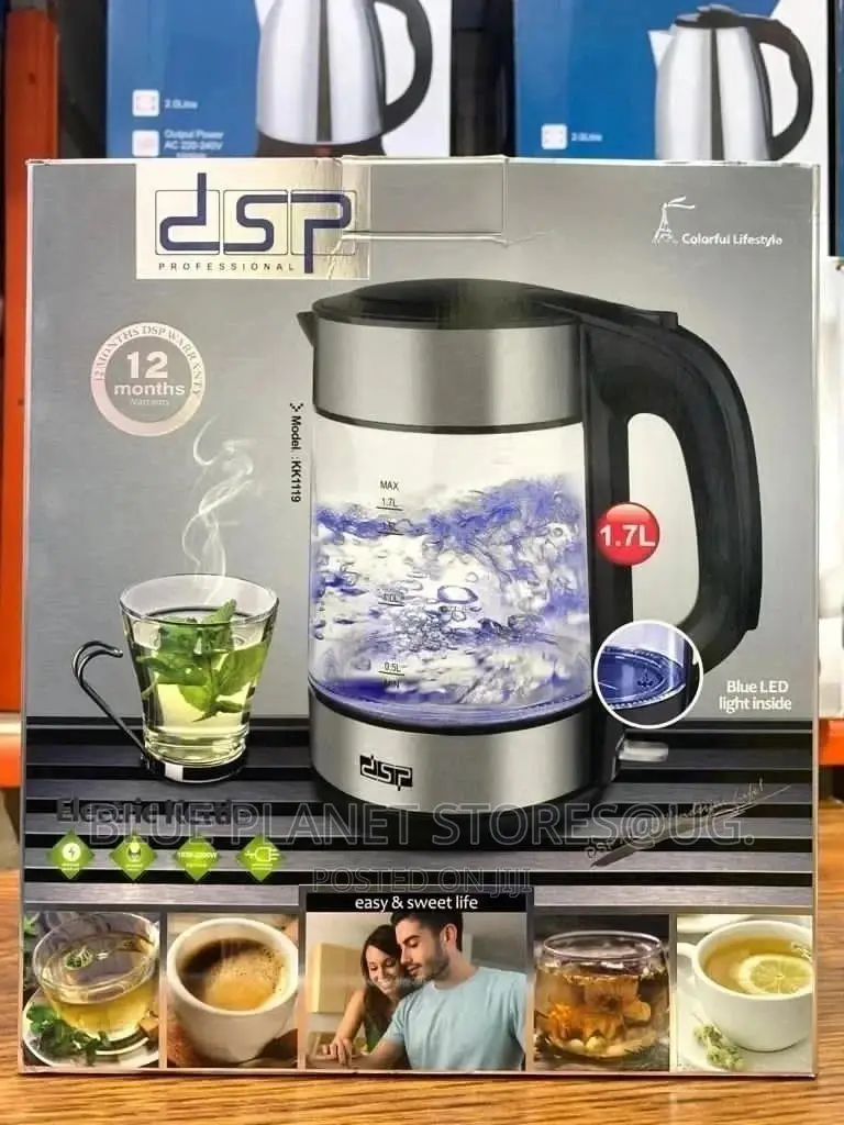 DSP 1.7litres Electric Glass Kettle/Percolator || KK1119.
