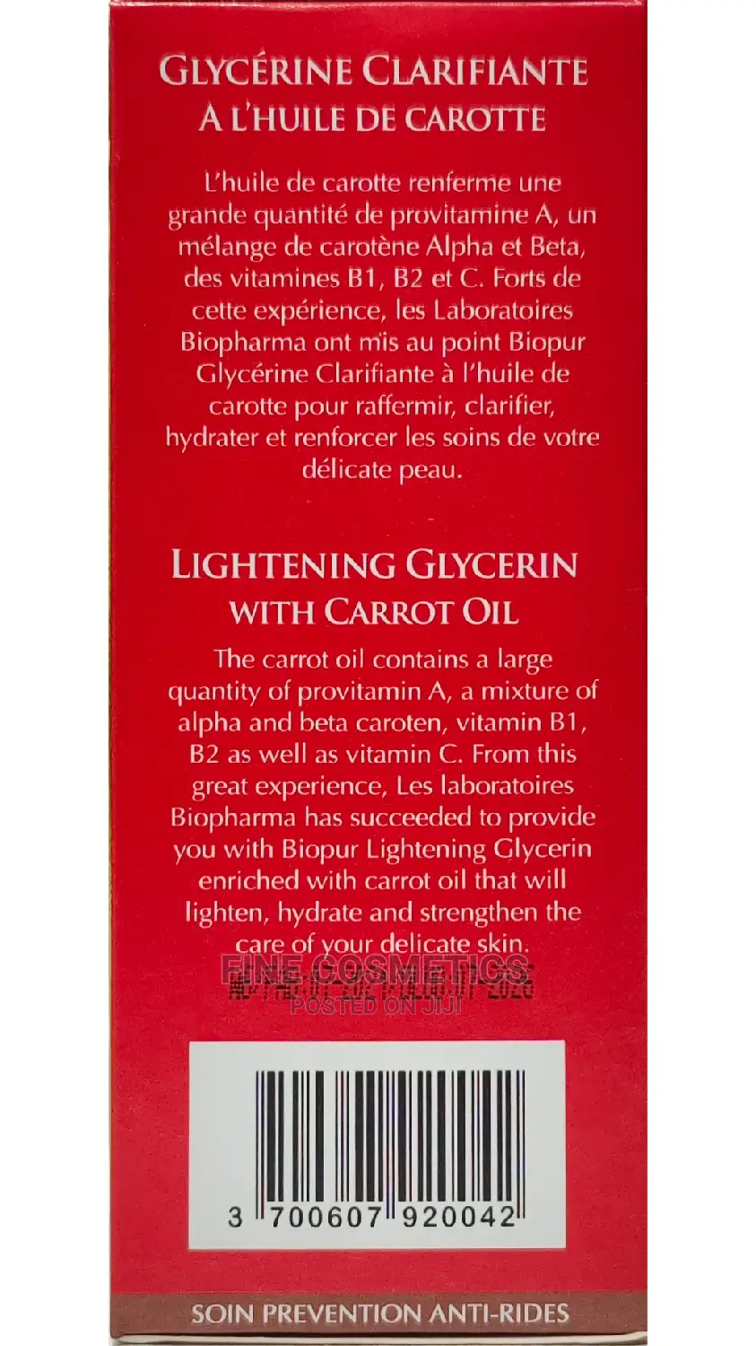 BIOPUR Quick Lightening Glycerin With Carrot Extracts