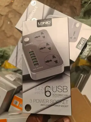 3 Port Socket With 6usb Port for Fast Charging