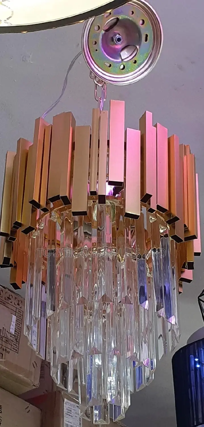Gold-White Chandelier