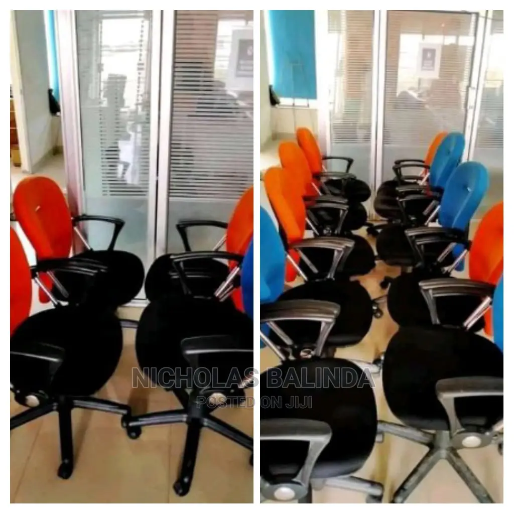 Office Chair Cleaning in Progress