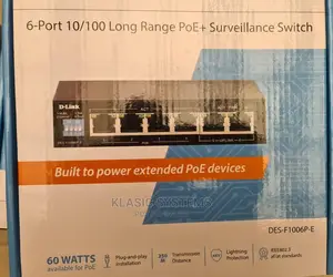 6-Port 10/100 Long Range Poe Surveillance Switch