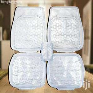 BLACK Transparent Universal PVC Car Mats Floor Mat Full Set