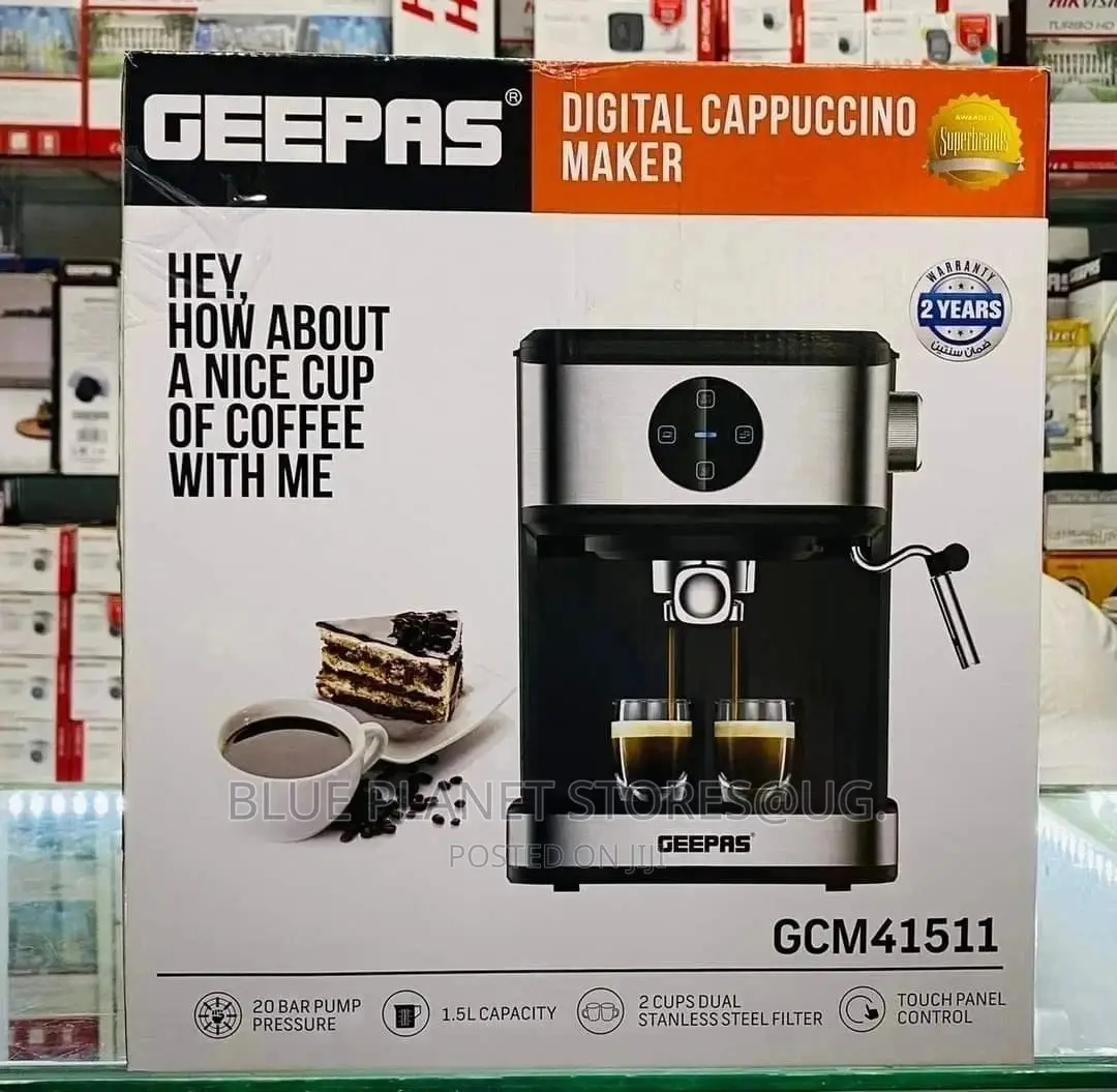 Geepas 1.5L Digital Coffee/Capuccino Maker | 850w | GCM41511