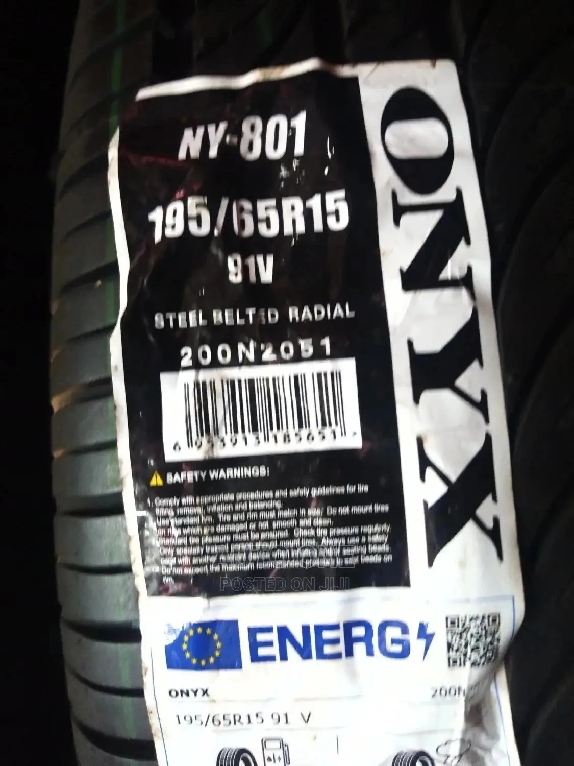 195/65/15 Onyx Tyres.