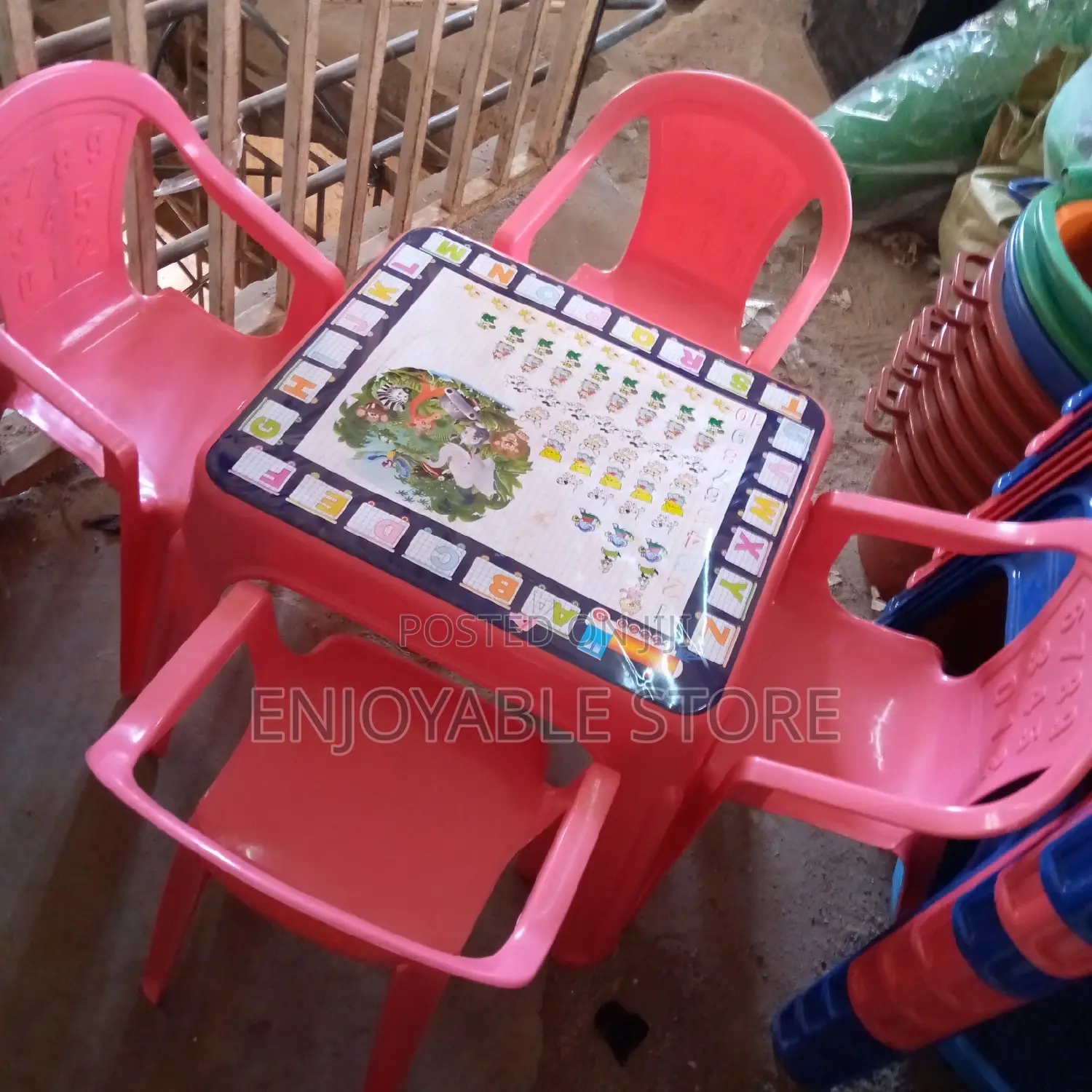 Plastic Happiness Set of Baby's Table and Chair
